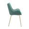 Armen Living Avery Teal Fabric Dining Room Chair with Gold Legs LCAVCHTEAL - alternate 6